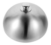 TOVINANNA Couvercle Alimentaire en Acier Inoxydable 28 Cm, Couvre-Steak Résistant à L’Huile, Protection Anti-Projection pour Cuisson Maison, Accessoire la Cuisine Polyvalent et Solide