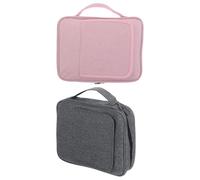 TOVINANNA Couverture de Bible en Tissu Polyester 2pcs avec Poignée et Support, Étui de Protection Portable pour Bible et Cahiers, pour Étude et Retraites