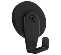 TOVINANNA Crochet Magnétique Noir Petit Angle Droit 53g Support Magnétique Puissant pour Couronne, Cintre Robuste pour Réfrigérateur Cuisine, à Suspendre Polyvalente pour Clés et Serviettes