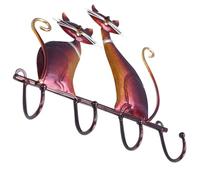 TOVINANNA Crochet Mural Créatif en Fer Forgé, Forme Chat, Patère Vintage pour Porte-manteaux, Chapeaux et Paquet, Décoration Murale Originale pour Maison et Bureau, Rangement Pratique