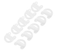 TOVINANNA de Boucles en Plastique Blanc Accessoires pour Enclos et Cages d'animaux 10 Pièces Fixation Facile et Rapide pour Cages à Chat et Oiseaux