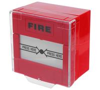 TOVINANNA Déclencheur D'alarme Incendie Réinitialisable Rouge, Interrupteur D'appel d'urgence Manuel, Dispositif de Sécurité Incendie pour Bureaux, Habitations et Établissements Publics,