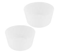 TOVINANNA Doublure en Plastique Blanche 4l pour Seau de Sauna en Bois, Accessoire Spa Solide et Facile à Remplacer, Insert pour Bain de Pieds de Tonneau, Lot de 2 Pièces