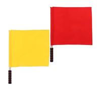 TOVINANNA Drapeaux de Signalisation D'avertissement Poignée Antidérapante Confortable en Polyester Lot de 2 pour Arbitre de Compétition pour Jeux Sportifs et Rugby