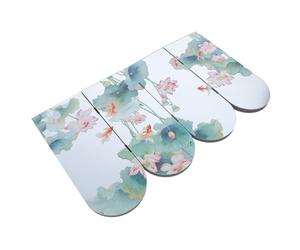 TOVINANNA Écran Paravent Miroir Lotus en Acrylique, 4 Panneaux, Pliable, Décoration de Bureau Portable, Style Chinois, pour Chambre et Salon de Thé