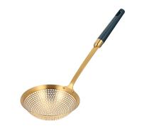 TOVINANNA Écumoire à Crépine Inox Petite Taille Passoire à Friture Acier Inoxydable Doré Ustensile Cuisine Pratique pour Fondue et Friture Manche Long Couleur Vert Foncé