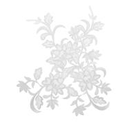 TOVINANNA Écussons Appliqués Thermocollants en Dentelle Blanche, Broderie de Fleur pour Customisation de Vêtements, 1 Paire, pour Robes et Accessoires