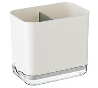 TOVINANNA Égouttoir à Baguettes Multifonction en Plastique Blanc Porte-Ustensiles Cuisine Compartiments Amovibles Support de Rangement Drainant pour Couverts Organiseur de Comptoir