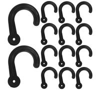 TOVINANNA Ensemble de 100 Crochets en Plastique Noir Crochets Suspendre Polyvalents pour Échantillons de Tissu Cintres Robustes Cuisine Salle de Bain Bureau et Chambre D’Élève Supports