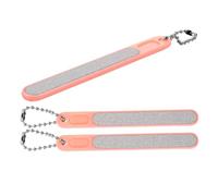 TOVINANNA Ensemble de 3 Limes à Ongles Miniature Chaîne Polissoirs Abrasifs pour Manucure et Pédicure Kit Portable Compact pour Salon et Usage Domestique Outil Naturel pour Femme