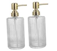 TOVINANNA Ensemble De Flacons De Voyage Pour Lotion De 400 Ml Contenants Portables En Verre Avec Pompe Pour Le Camping Les Voyages Et Lutilisation Quotidienne