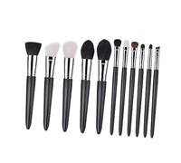 TOVINANNA Ensemble de Pinceaux de Maquillage 11 Pièces en Poils de Chèvre Manche en Bois Kit Complet pour Maquillage Blush et Ombres à Paupières Femmes en Voyage