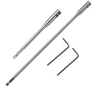 TOVINANNA Ensemble de Rallonges de Perceuse Rallonge à Mèche à Bois 2 Pièces Acier Solide 150/300 MM pour Forage en Atelier et Chantier