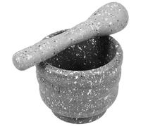 TOVINANNA Ensemble Pilon et Bol Broyeur à Ail Manuel en Plastique Léger, Outil Cuisine Ergonomique pour Moudre Épices et Ail, Presse-Purée Multifonction Adapté Préparation Culinaire