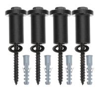 TOVINANNA Entretoises pour Porte de Grange Coulissante en Acier au Carbone Jeu de 4 Kits de Quincaillerie Réglables Vis et Entretoises Murales Compatibles Rail de Porte Coulissante