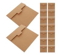 TOVINANNA Enveloppes Carrées 20pcs en Papier Kraft Brun Épais et Usage Polyvalent 20x20cm Rangement Robuste Lors de Voyages pour Cartes, Invitations ou Organisation
