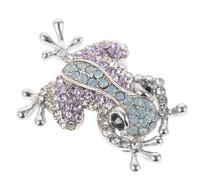 TOVINANNA Épingle Grenouille Épinglette Résistante sans Déformation avec Cristaux en Alliage de Zinc Accessoire Féminin Unique et Créatif pour Foulards et Paquets