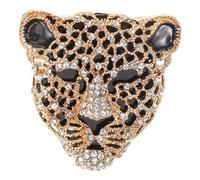 TOVINANNA Épingle Tête de Léopard en Alliage de Zinc avec Strass, Accessoire Polyvalent et Élégant pour Costume ou Cardigan Homme, Design Unique