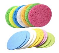 TOVINANNA Éponges Faciales En Cellulose Naturelle Visage 25 Pièces Rondes à Haute Absorption Exfoliantes Nettoyantes Pour Soins Quotidiens