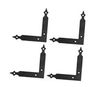 TOVINANNA Équerres d'Angle en Fer Robustes 90 Degrés Support d'Angle Plat en L pour Meubles et Portes de Grange Lot de 4 Pièces Plaques Métalliques pour Fixation et Renforcement