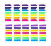 TOVINANNA Étiquettes de Classification Autocollantes Multicolores 10 Pièces, Onglets Plats Fléchés Transparents pour Dossiers, Journaux Intimes et Forums Informatiques