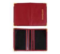 TOVINANNA Étui de Protection Pochette Cartes Bancaires en Cuir PU Pratique pour Femme, Manchon Compact Rouge Foncé, Usage Voyage et Quotidien, Rangement Multi-grilles Sécurisé