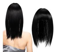 TOVINANNA Extensions De Frange Clip-in Artificielle Accessoire De Cheveux Pour Femme Volumineux Et Confortable Facile à Utiliser Coiffable Friser Ou Lisseur