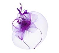 TOVINANNA Fascinator Vintage Maille Avec Voile Pour Mariage Accessoire Élégant Pour Tea Party Et Événements Spéciaux Coiffe De Mariée Avec Plume