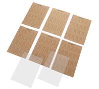 TOVINANNA Fiches D'entraînement Nail Art Réutilisables 8 Pièces Format Compact Double Face Pour Débutants Pratique Manucure Avec 6 Formes Ongles 2 Feuilles Pet Transparentes Salon Beauté