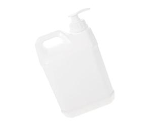 TOVINANNA Flacon Doseur Blanc 3l en Plastique avec Pompe Design Élégant, Réservoir Rechargeable Polyvalent pour Savonnette Liquide et Détergent, Salle de Bain Maison