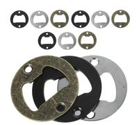 TOVINANNA Inserts pour Ouvre-bouteilles DIY 12 Pcs Rond, Partie Décapsuleur Plate en Métal Chromé, Bronze Antique et Noir, Accessoires pour Outils de Bar et Pique-niques