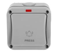 TOVINANNA Interrupteur à Bouton-Poussoir Étanche pour Porte Garage et Portail, Poussoir Mural Unipolaire pour Usage Extérieur Prolongé et Contrôle d'Accès