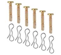 TOVINANNA Jeu de Goupilles de Cisaillement pour Souffleuse à Neige, 6 Sets | Acier Inoxydable, Goupilles Fendues de Rechange, Accessoires Pratiques à Transporter