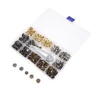 TOVINANNA Kit de 100 Boutons-Pression Métalliques 125 MM - 4 Couleurs Assorties - Boutons-Pression Invisibles pour Cuir Vêtements Paquet et Jeans - Accessoires Couture Outil de Pose pour