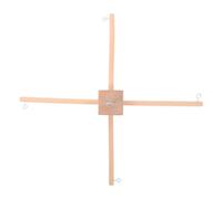 TOVINANNA Kit Mobile en Bois Soi-même, Support Carré 3 Multifonction pour Carillon Éolien et Jouets Suspendus, Cadre Naturel pour Décoration Chambre D’garçon et Filles, DIY Mobile Bois