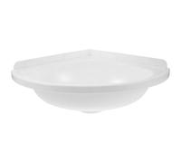 TOVINANNA Lavabo d'Angle Mural Triangulaire Blanc en Plastique Léger Vasque Suspendue Compacte pour Balcon Salle de Bain ou Camping-Car Évacuation Fluide et Gain de Place
