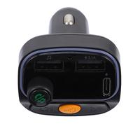 TOVINANNA Lecteur Mp3 sans Fil pour Voiture Contrôle Intelligent Température et Suppression du Bruit, Adaptateur Abs Noir Éclairage D'ambiance RGB pour Auto Radio