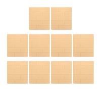 TOVINANNA Lot de 10 Autocollants Muraux 3d Motif Brique en Mousse Xpe Auto-adhésive, Taille Petite, Couleur Beige Sable, Décoration Murale pour Salon, Chambre et Salle de Bain