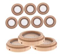 TOVINANNA Lot De 10 Bâtonnets De Moxa Naturels Et Anneau De Jade Brûleur De Moxibustion Kit De Pâte Pour Le Nombril Tampon De Moxa En Bois Beige