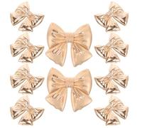 TOVINANNA Lot de 10 Boutons Métalliques Dorés Grands en Forme de Nœud Fournitures pour Vêtements Soi-Même Boutons à Coudre pour Chemise Pull Manteau et Décoration Artisanale