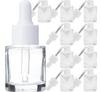 TOVINANNA Lot De 10 Flacons Compte-gouttes En Verre 20 Ml Petits Bouteilles Huile Essentielle Rechargeables Étanches Pour Voyage Usage Quotidien
