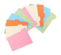 TOVINANNA Lot de 10 Intercalaires à Onglets A5 en Plastique PP Coloré Séparateurs de Classeur Polyvalents pour Agenda et Dossier Suspendu Index pour Organisation Bureau École et Maison