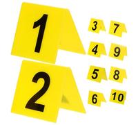 TOVINANNA Lot de 10 Marqueurs Numériques en Acrylique Double Face 55 X 63 CM Panneaux de Table Réutilisables pour Restaurant Scène de Crime et Jeux Marqueurs de Preuves Multifonctions