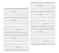 TOVINANNA Lot de 10 Règles de Mesure Souples Transparentes pour Manucure, Règle à Bords Droits 15 Cm, Outil Précis pour Mesurer Ongles et Décoration, Adapté Usage Professionnel et Personnel