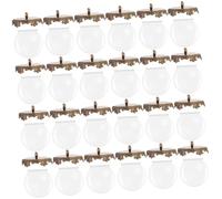 TOVINANNA Lot de 10 sets de Mini Boules de Verre Transparentes Diamètre 25Mm Ouverture 15Mm avec Socles pour Loisirs Créatifs Breloques Soi-Même Accessoires Bijoux Pendentifs Décoratifs