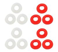 TOVINANNA Lot de 12 Joints de Remplacement pour Bouteilles à Bouchon Mécanique Swing, Rondelles Étanches en Plastique Solide, Assortiment Rouge et Blanc, Étanchéité pour Bière, Vin et Soda,