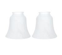TOVINANNA Lot de 2 Abat-Jours en Verre Dépoli Forme Cloche Diamètre Standard E27 pour Plafonnier et Applique Murale Diffuseur de Lumière Douce pour Salon et Décoration Intérieure