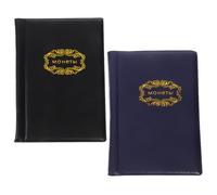 TOVINANNA Lot de 2 Albums de Collection de Pièces en PU et PVC 120 Pochettes Transparentes Bleu et Noir Rangement Organisé pour Collectionneurs Portable pour Voyages et Exposition