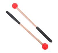TOVINANNA Lot de 2 Baguettes de Percussion en Bois Embouts en Caoutchouc Souple, 24 Cm, pour Xylophone, Marimba, Handpan et Tambour à Languettes - Maillets Polyvalents pour Instrument