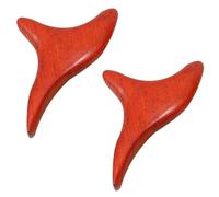 TOVINANNA Lot de 2 Bâtons de Massage en Bois Rougeâtre, Masseurs Corporels pour Points D'acupuncture et Trigger Points, Légers et Portables, Adaptés aux Jambes, Dos, Cou et Bras, Outil